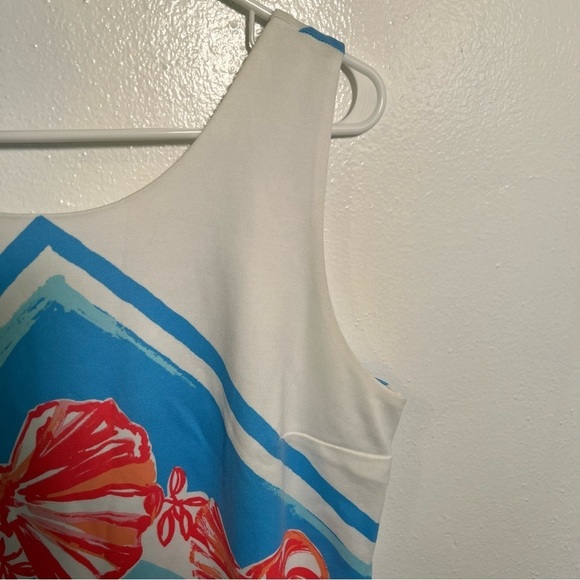 Lilly Pulitzer Callie for the Shell of it Dress Pool Blue Seashell Print L - Picture 7 of 14